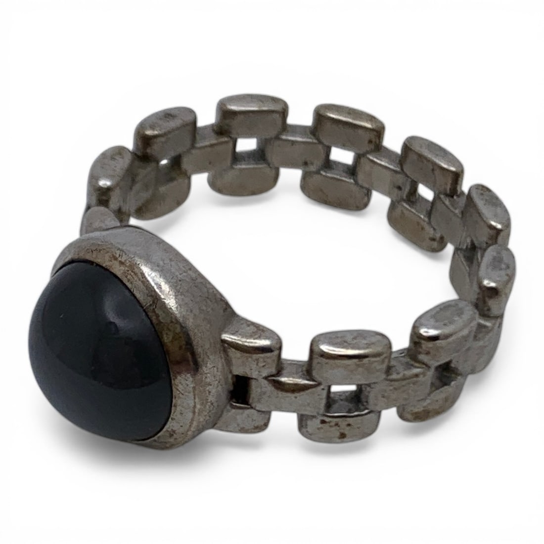 Sterling Silver Ring With Grey Stone - 3