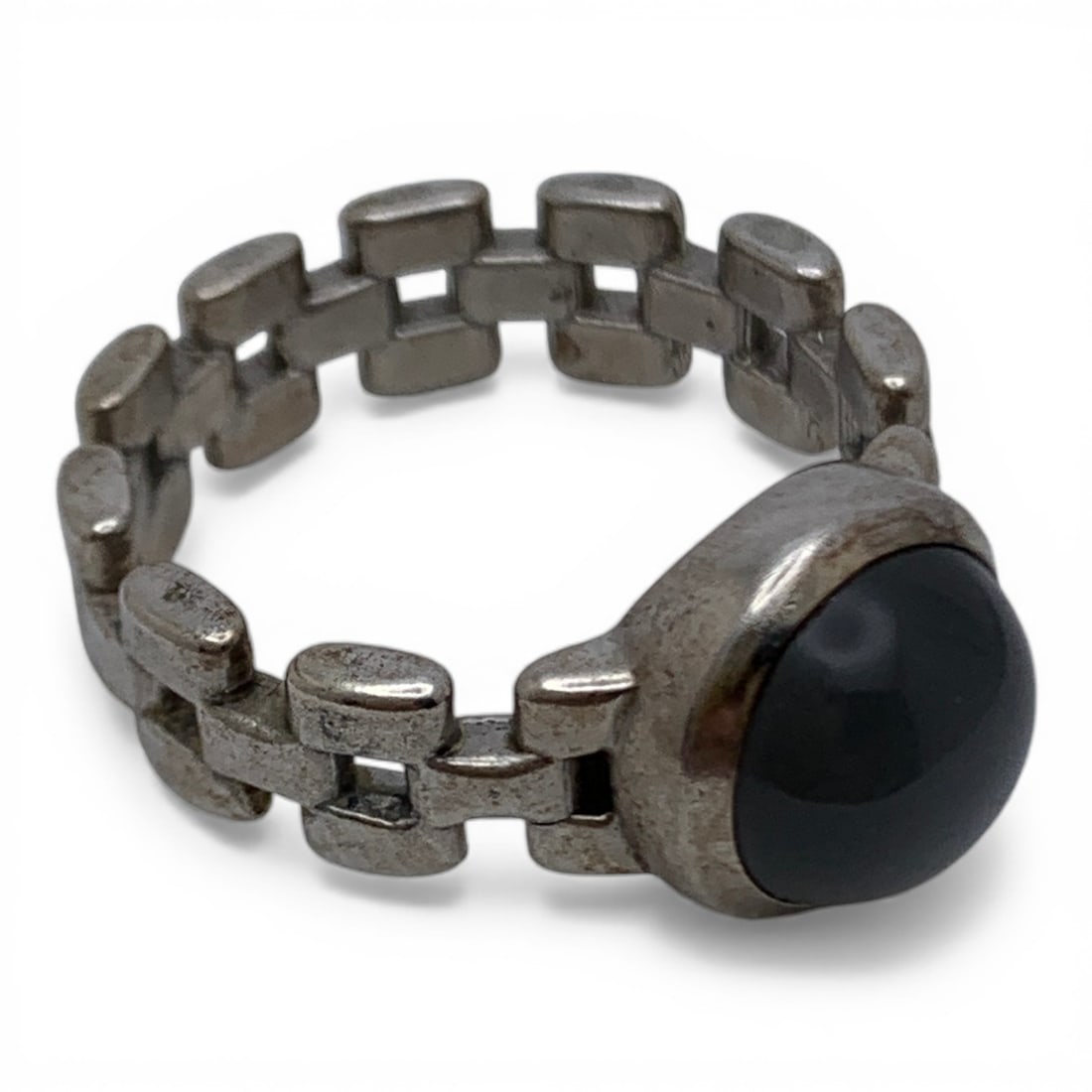 Sterling Silver Ring With Grey Stone - 4