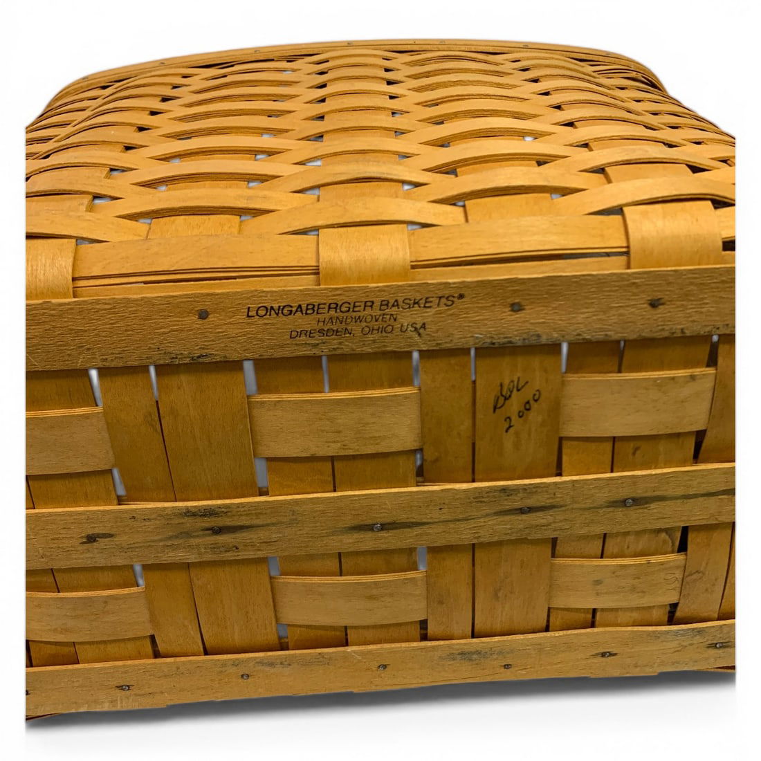 Longaberger Newspaper Basket With Protector - 4