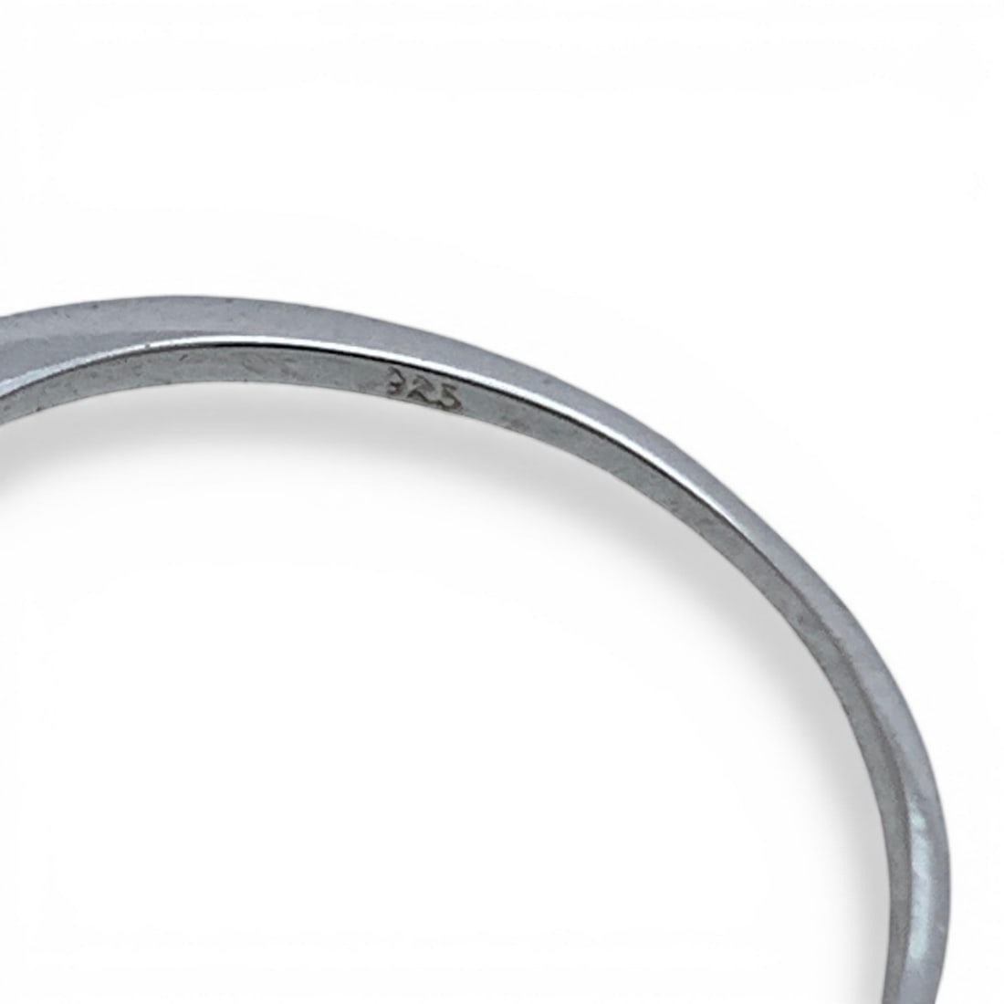 Sterling Silver Ring With Clear Stones - 6