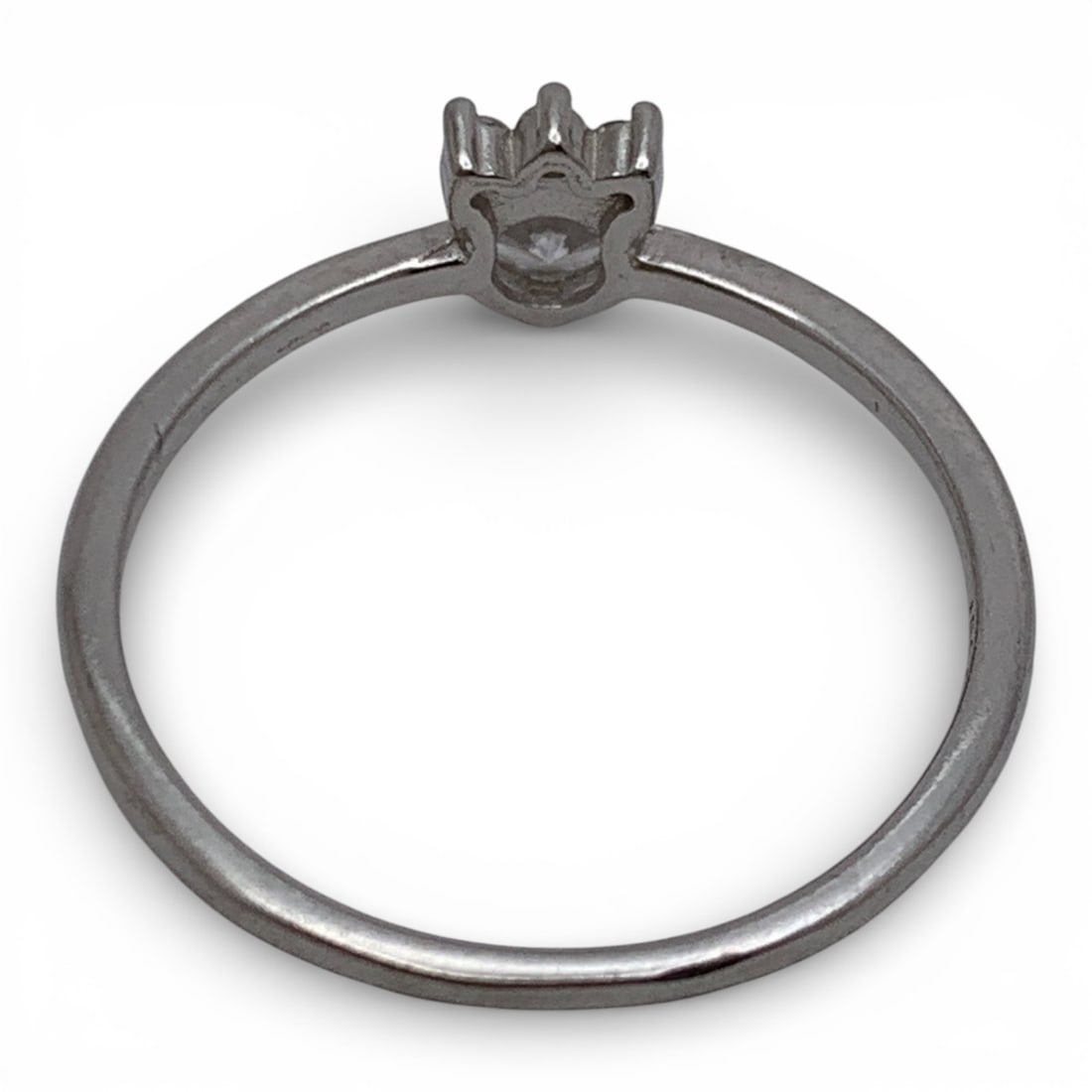 Sterling Silver Ring With Clear Stones - 2