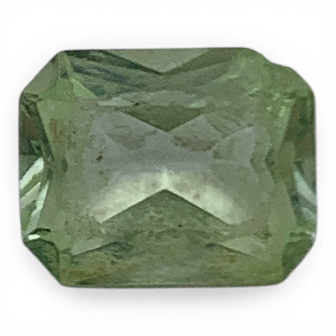 Faceted Light Green Spinel Gemstone: 6x8.5mm Gemstones Tested With Presidium Gem Tester Il - Berners Does Not Guarantee Authenticity Of Gemstones