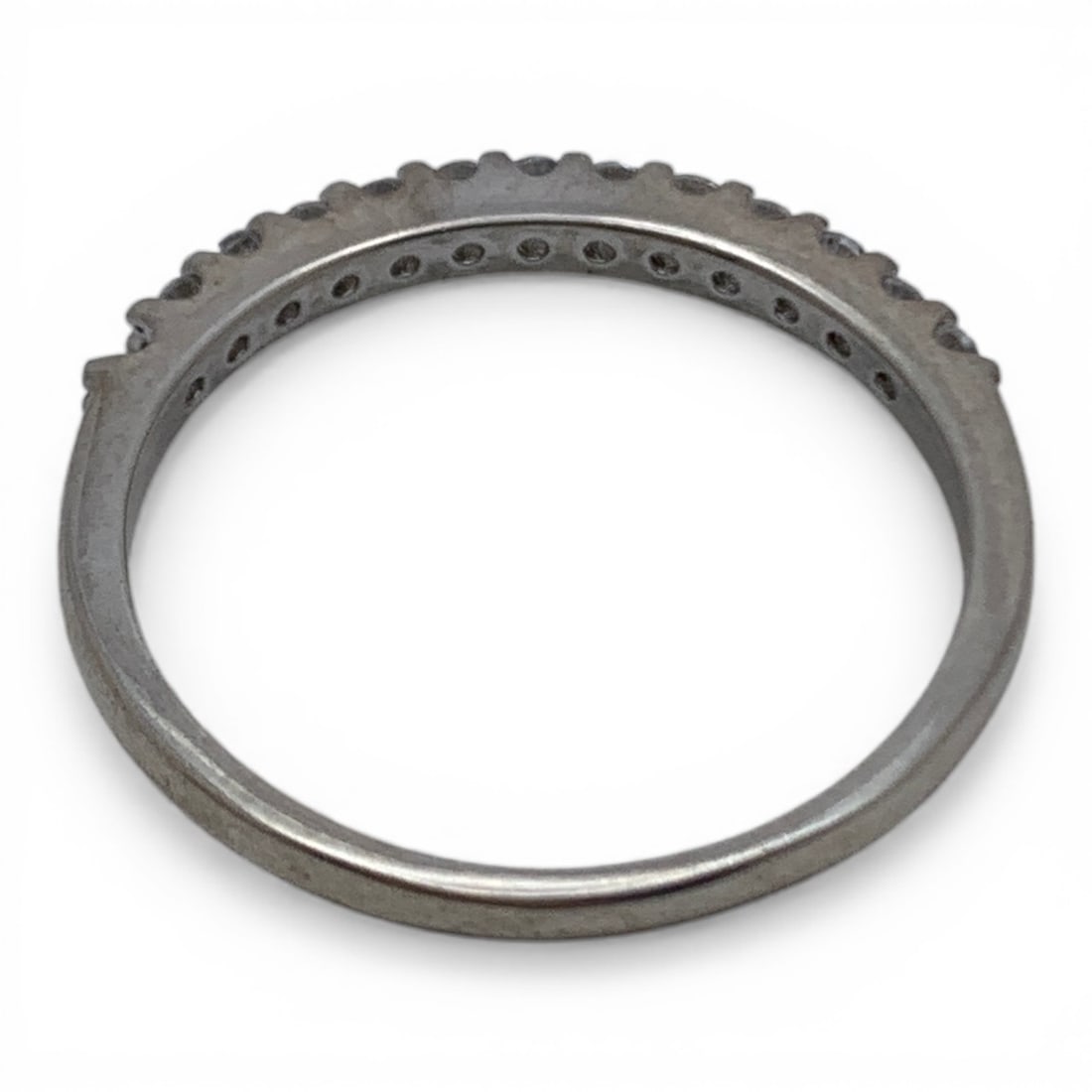 Sterling Silver Ring With Clear Stones - 2