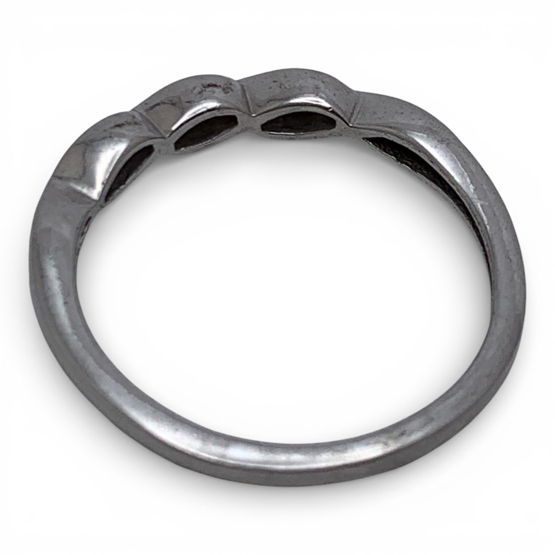 Sterling Silver Ring With Clear Stones - 2