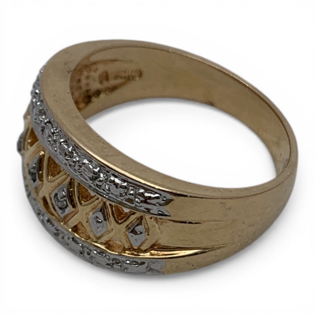 Sterling Silver Gold Tone Ring - 3
