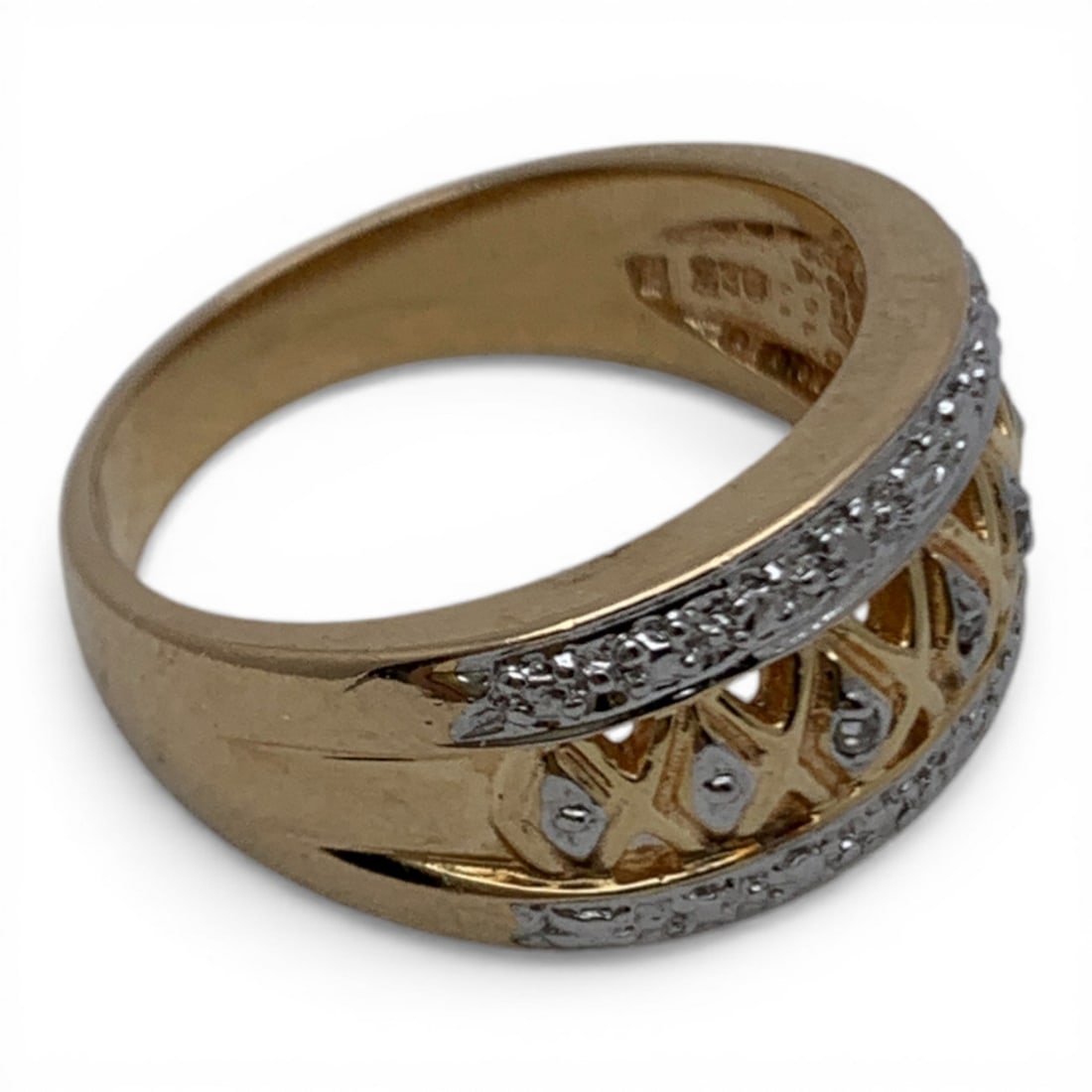 Sterling Silver Gold Tone Ring - 4