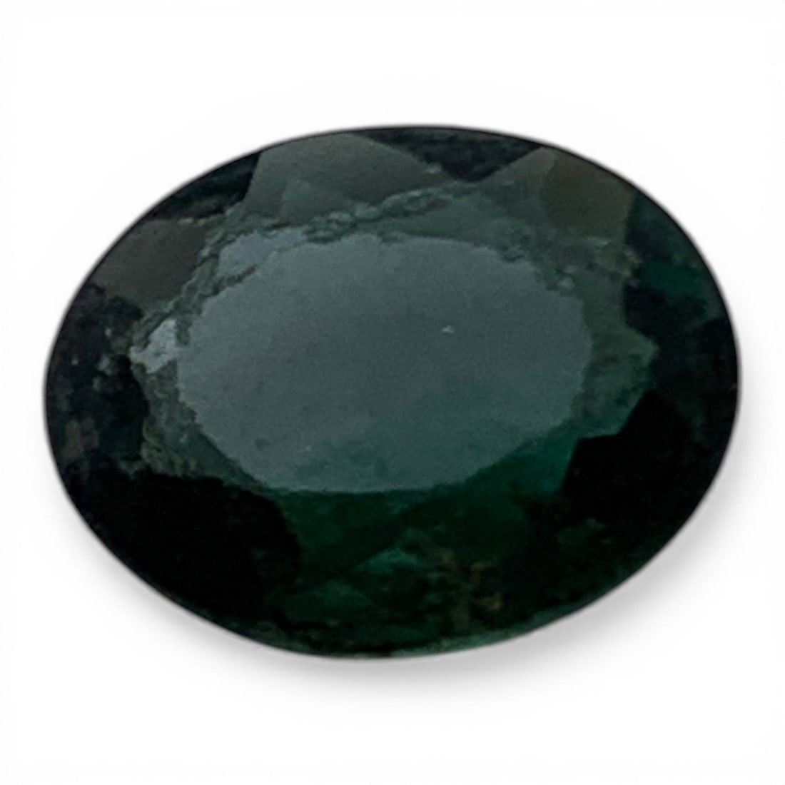 Faceted Dark Green Spinel Gemstone - 3