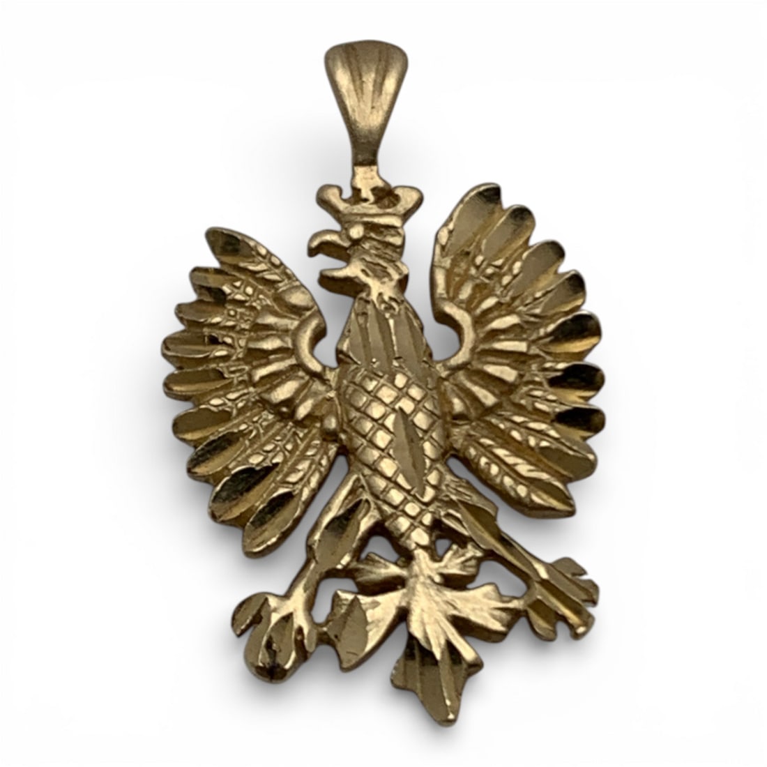 14k Yellow Gold Bird Pendant: Marked 14k - 1" Long - 1.2 DwtGemstones Tested With Presidium Gem Tester Il - Berners Does Not Guarantee Authenticity Of Gemstones