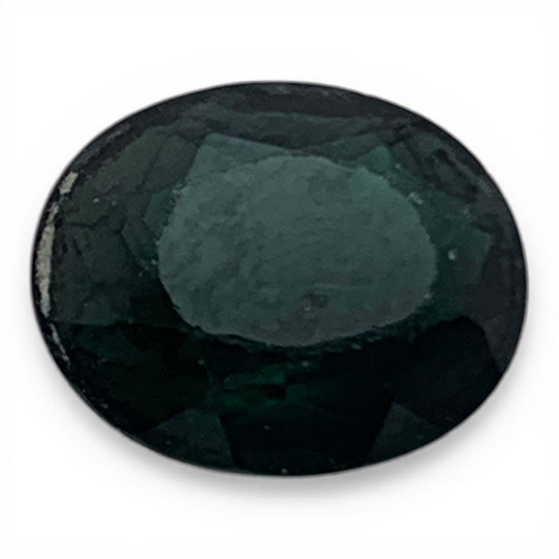 Faceted Dark Green Spinel Gemstone: 6.5x8.5mm Gemstones Tested With Presidium Gem Tester Il - Berners Does Not Guarantee Authenticity Of Gemstones