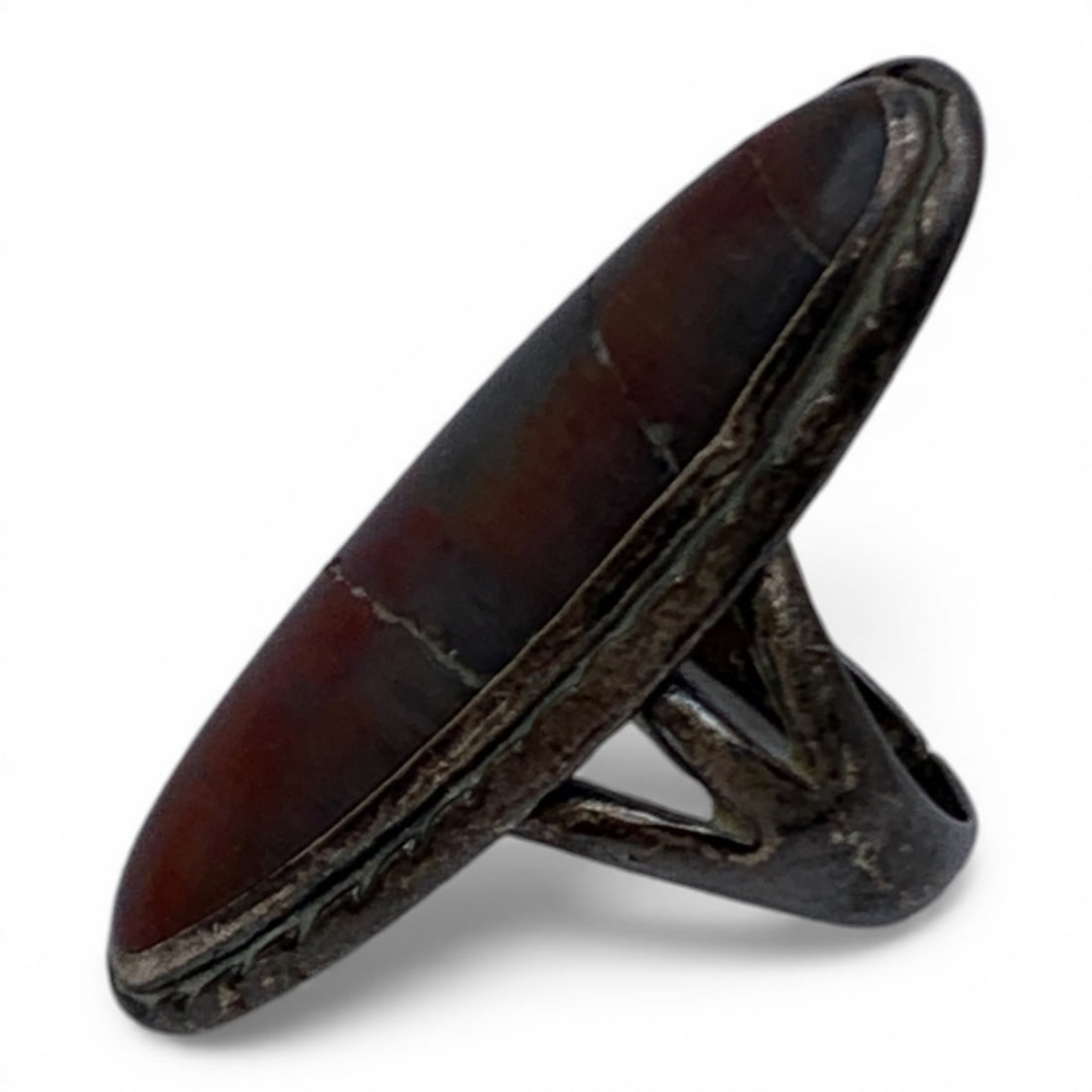 Silver Ring With Stone - 3