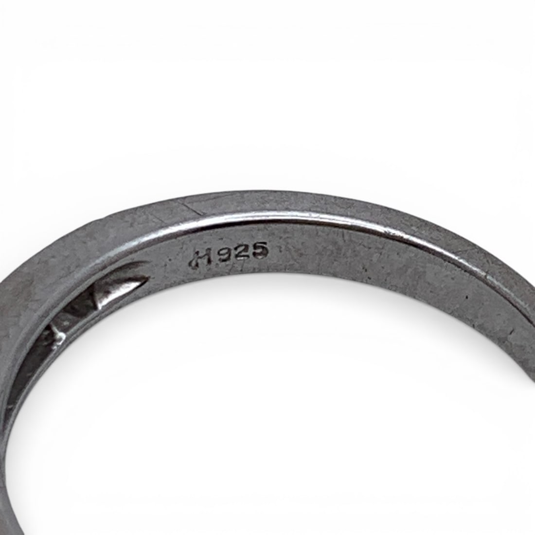 Sterling Silver Ring With Clear Stones - 6