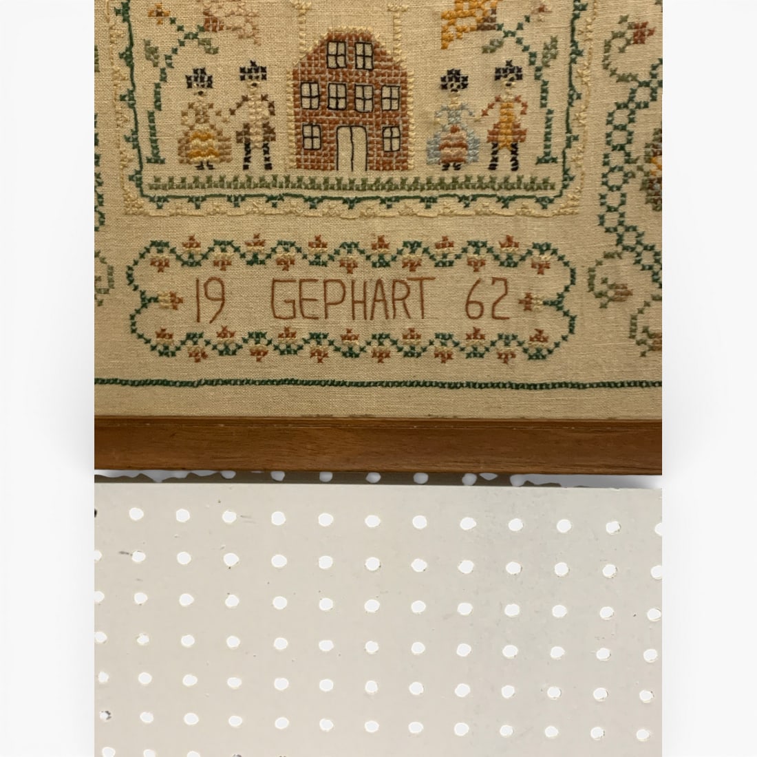 1962 Gephart Framed Needlework Sampler - 2