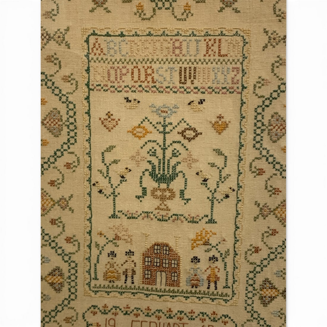 1962 Gephart Framed Needlework Sampler - 3