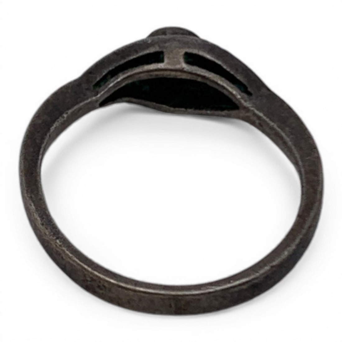 Sterling Marcasite & Black Stone Ring - 2