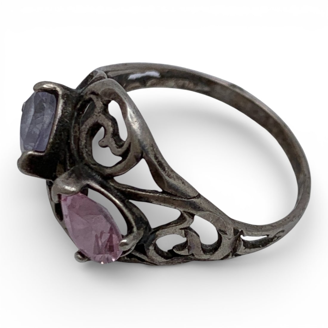 Sterling Silver Ring With Stones - 4