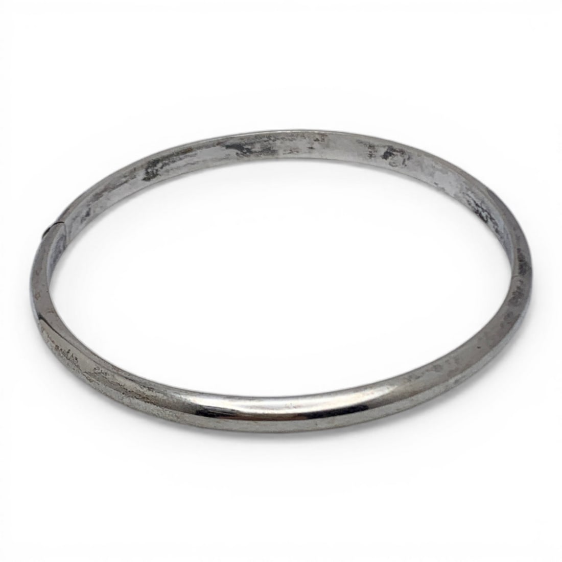 Sterling Silver Hinge Bracelet: Marked 925 - 2 3/8" Inside Width - 5.7 Grams