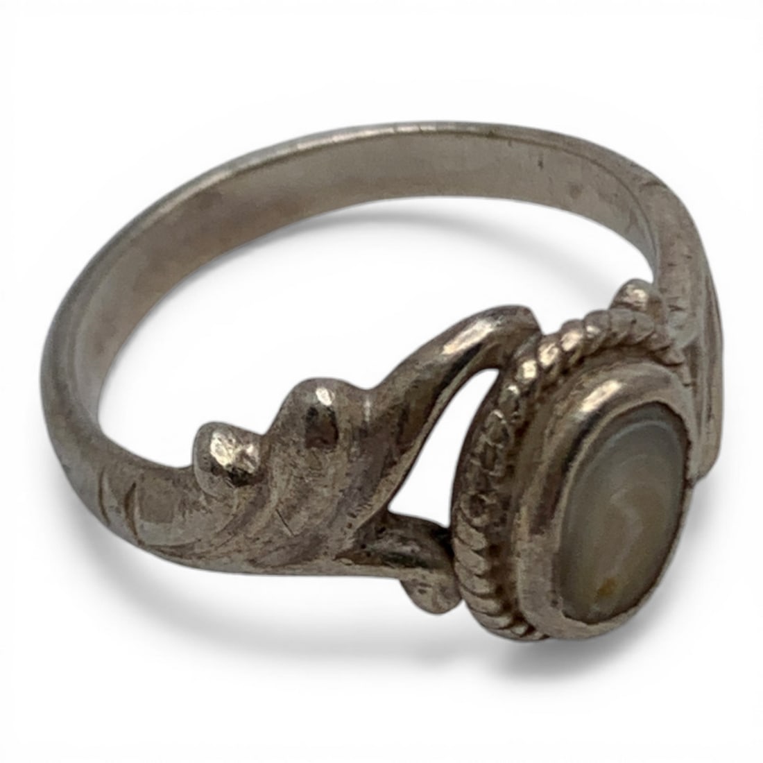 Sterling Silver Ring With Stone - 4