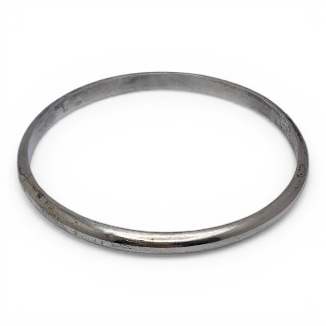 Sterling Silver Hinge Bracelet: Marked 925 - 2 3/8" Inside Width - 5.8 Grams