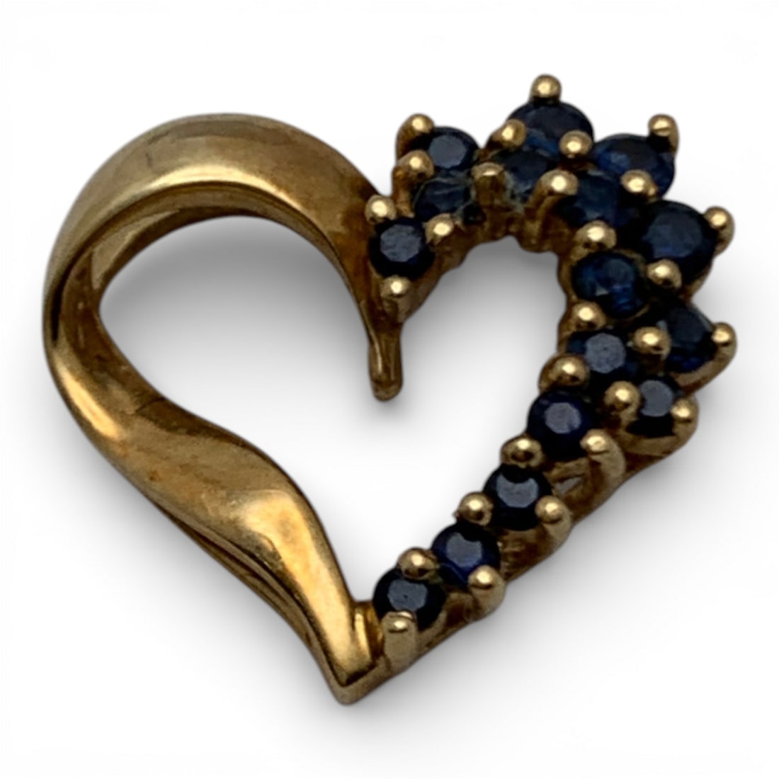 14k Yellow Gold & Blue Topaz Pendant: Marked 14k - 5/8" Long - 1.4 DwtGemstones Tested With Presidium Gem Tester Il - Berners Does Not Guarantee Authenticity Of Gemstones