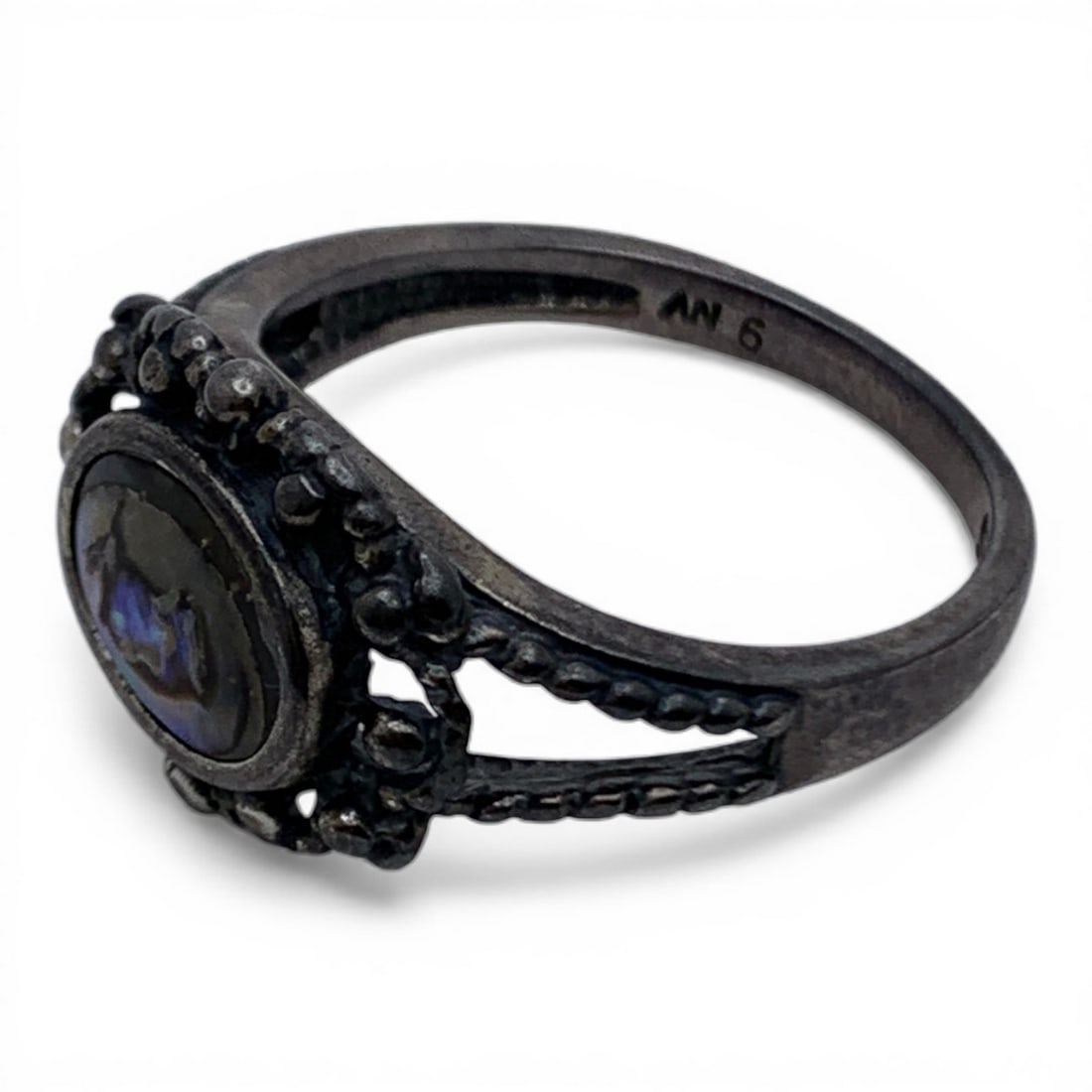 Sterling Silver & Abalone Ring - 3
