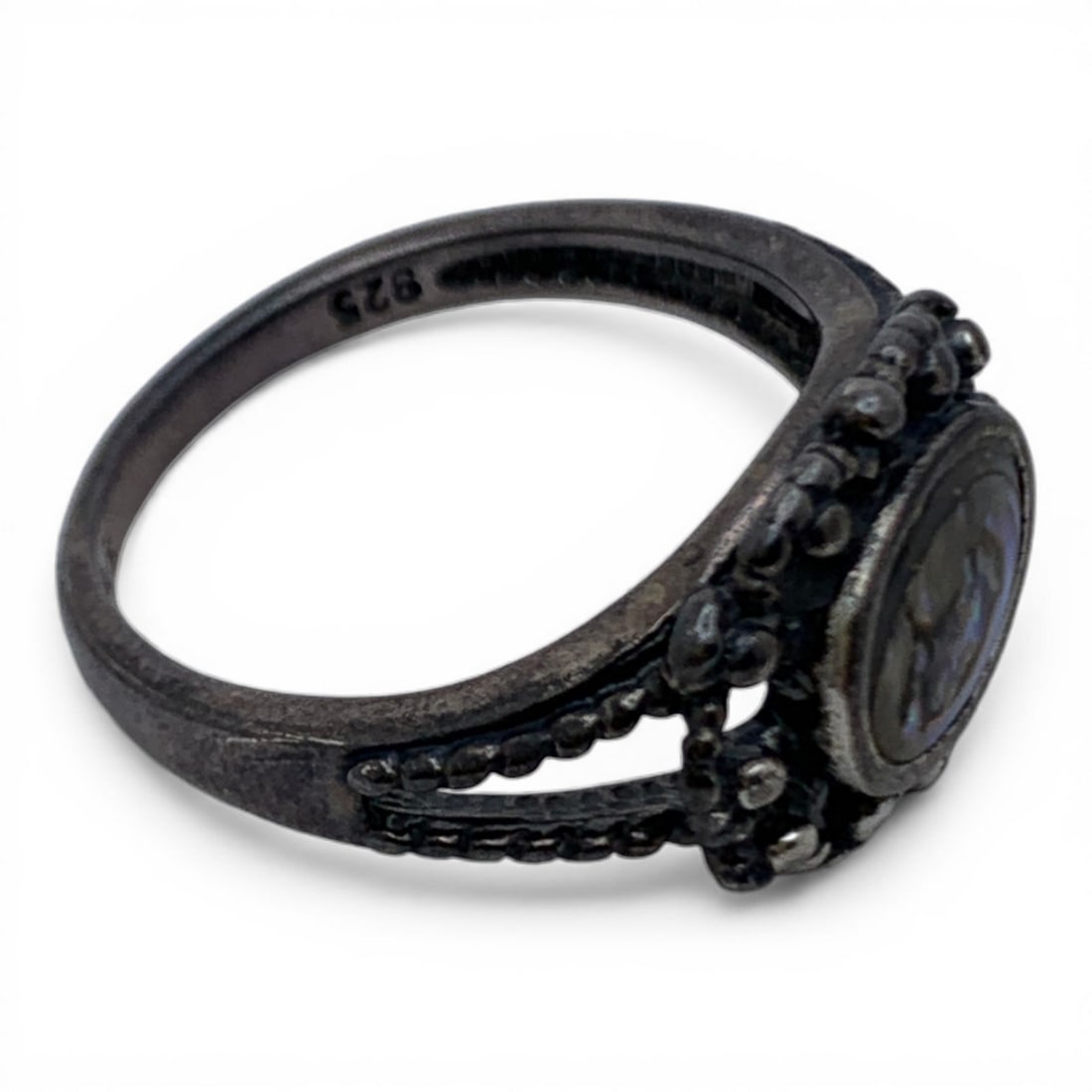 Sterling Silver & Abalone Ring - 4