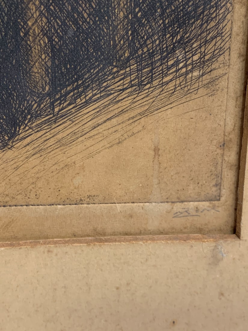 Pencil Signed Etching, The Old Song - 4