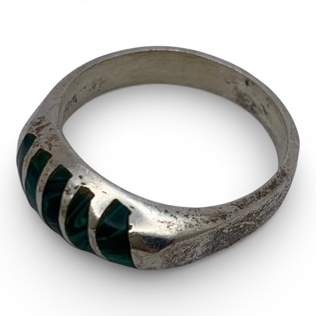 Sterling Silver & Malachite Ring - 3