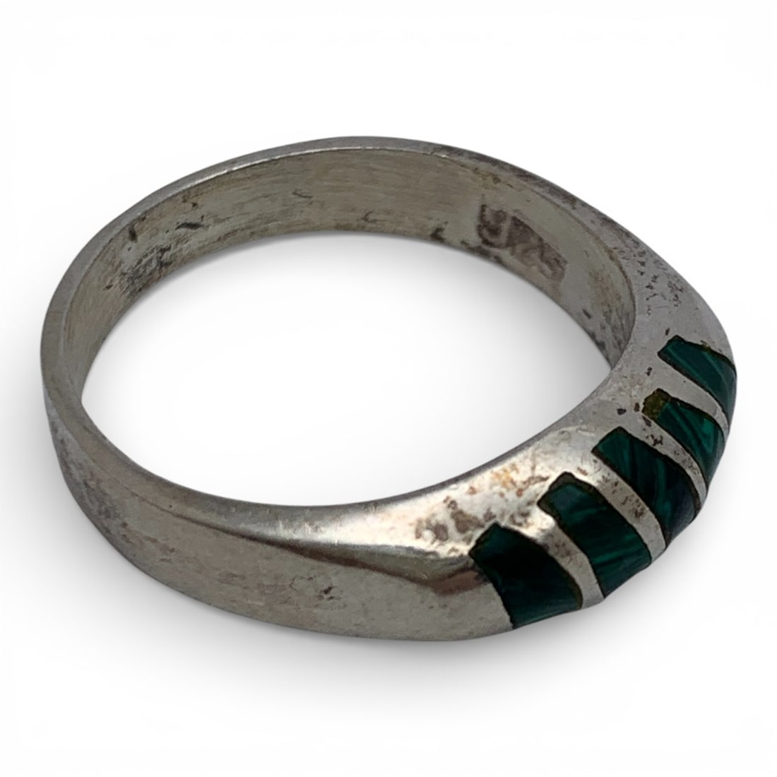 Sterling Silver & Malachite Ring - 4