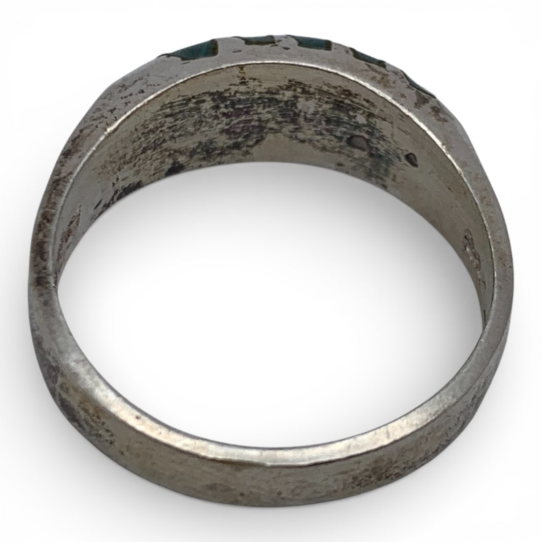 Sterling Silver & Malachite Ring - 5