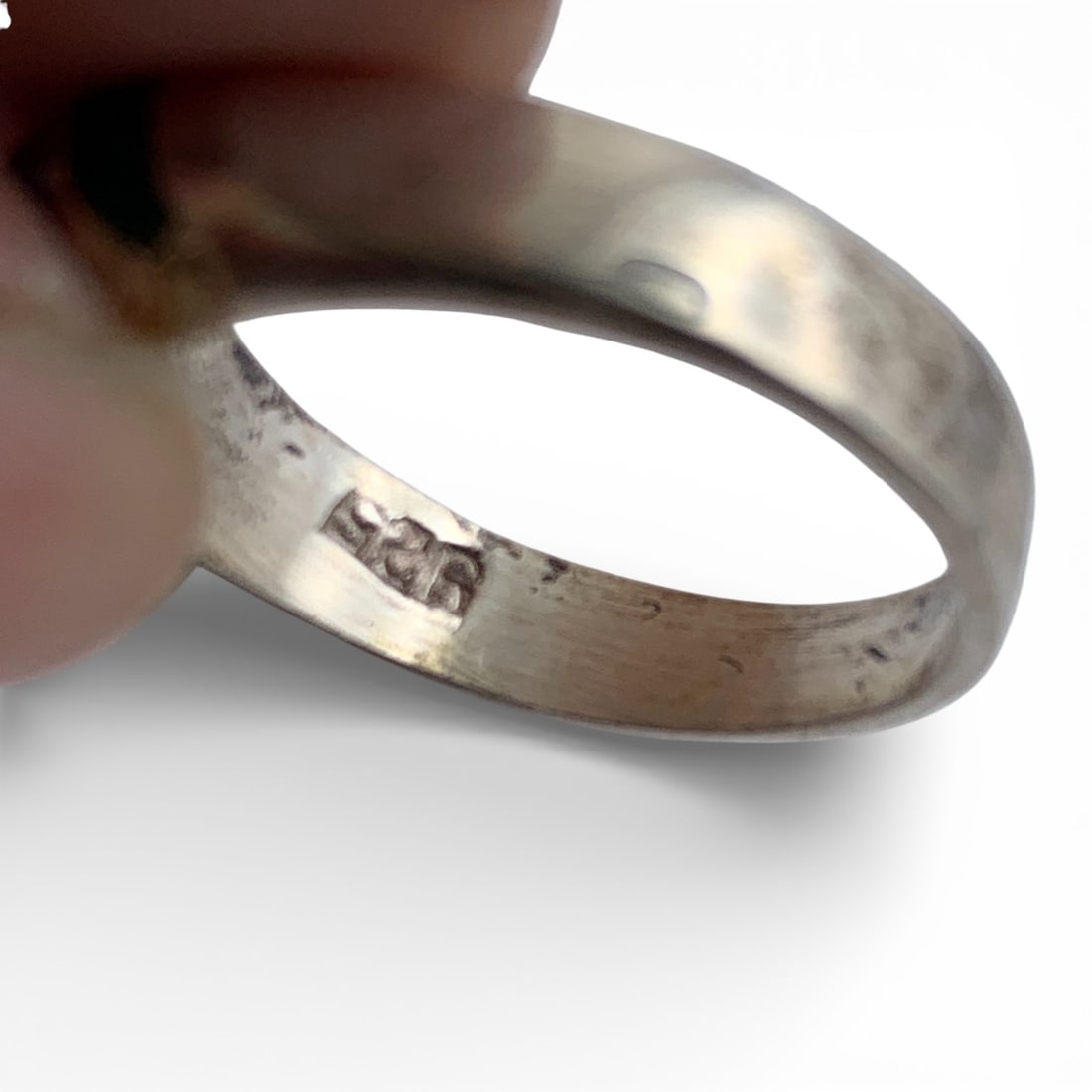 Sterling Silver & Malachite Ring - 6