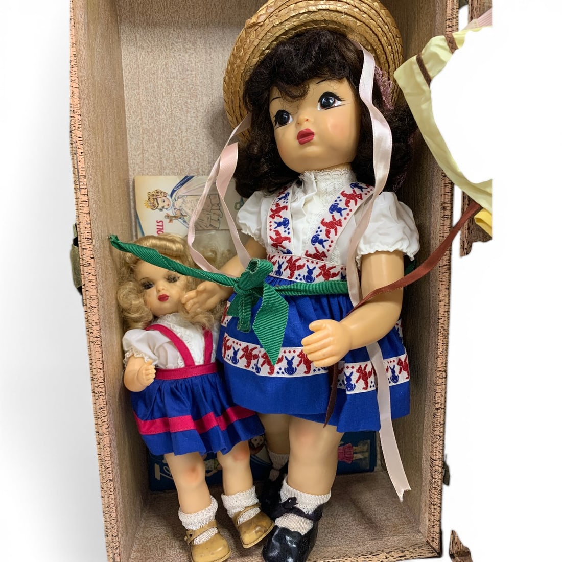 2 Dolls In Trunk With Misc. Clothes - 2
