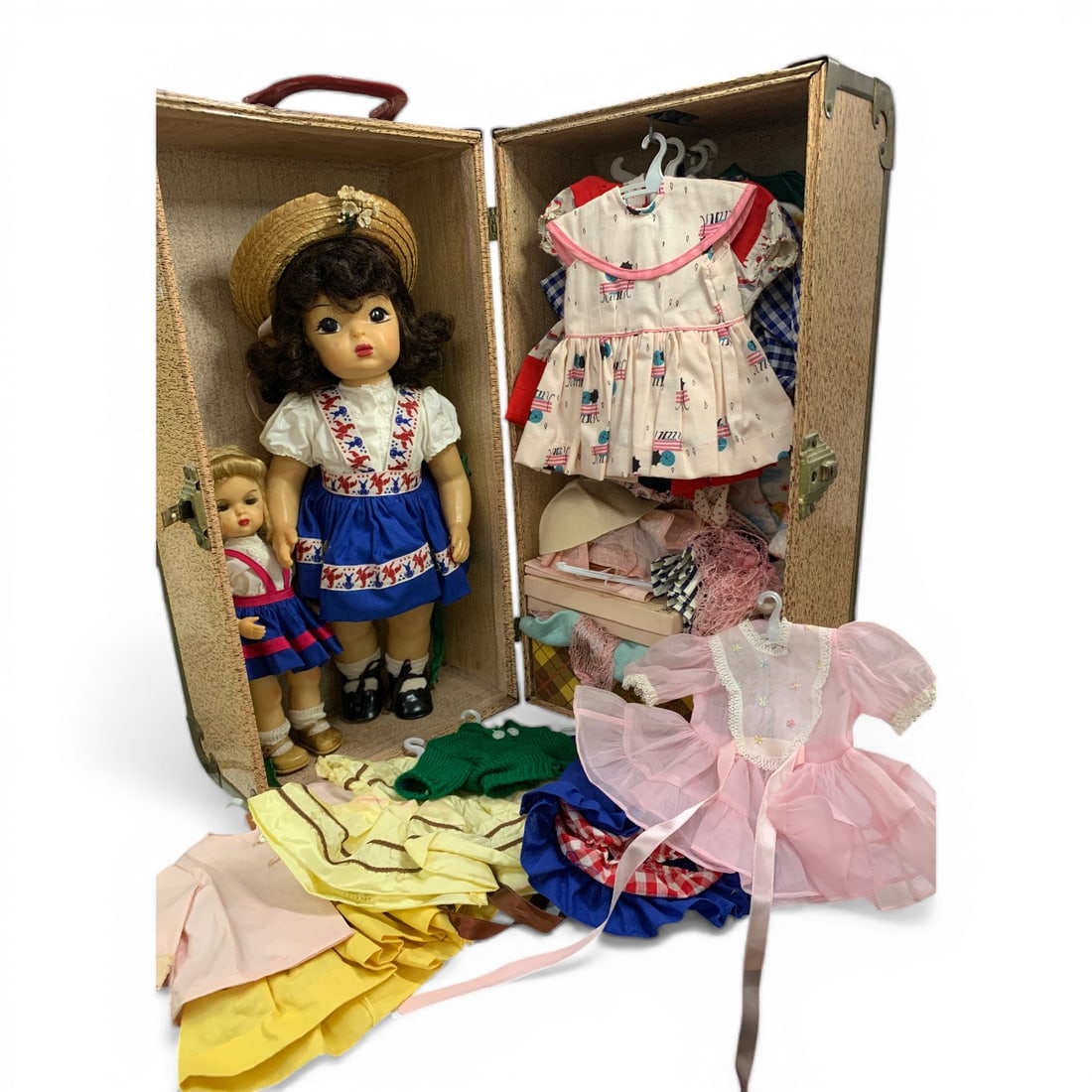 2 Dolls In Trunk With Misc. Clothes - 9