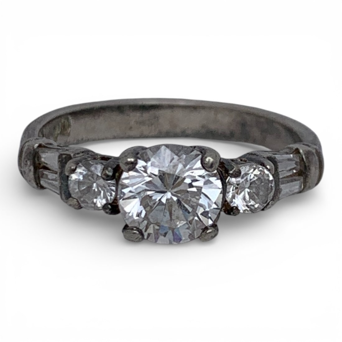 Sterling Silver Ring With Clear Stones (1 of 6)