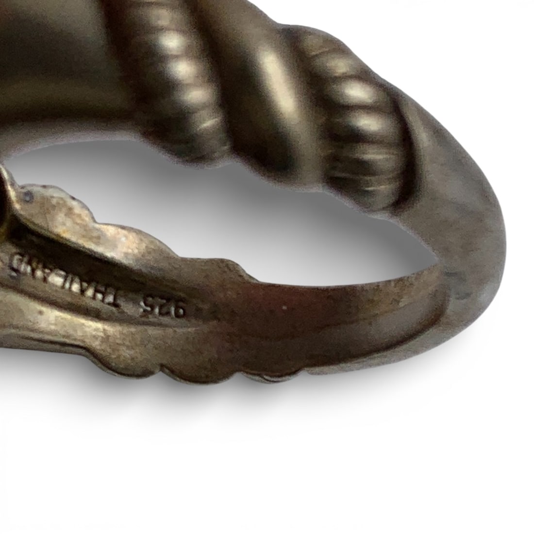 Sterling Silver Ring With Red Stone - 6