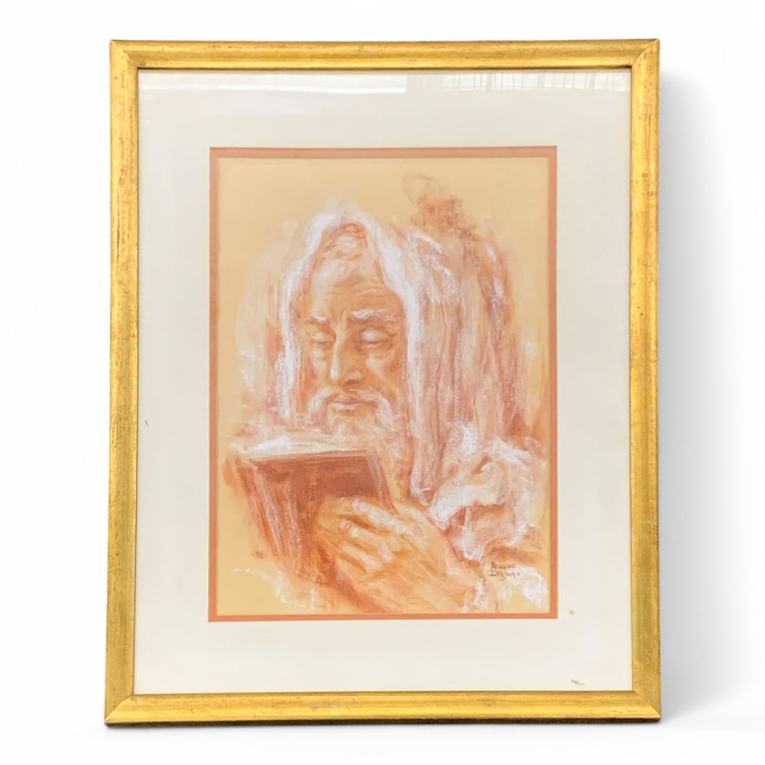 Monroe Deisman Chalk Drawing, Portrait Of Man: Signed Lower Right: Monroe Deisman. Framed And Under Glass: 24.25" X 19".