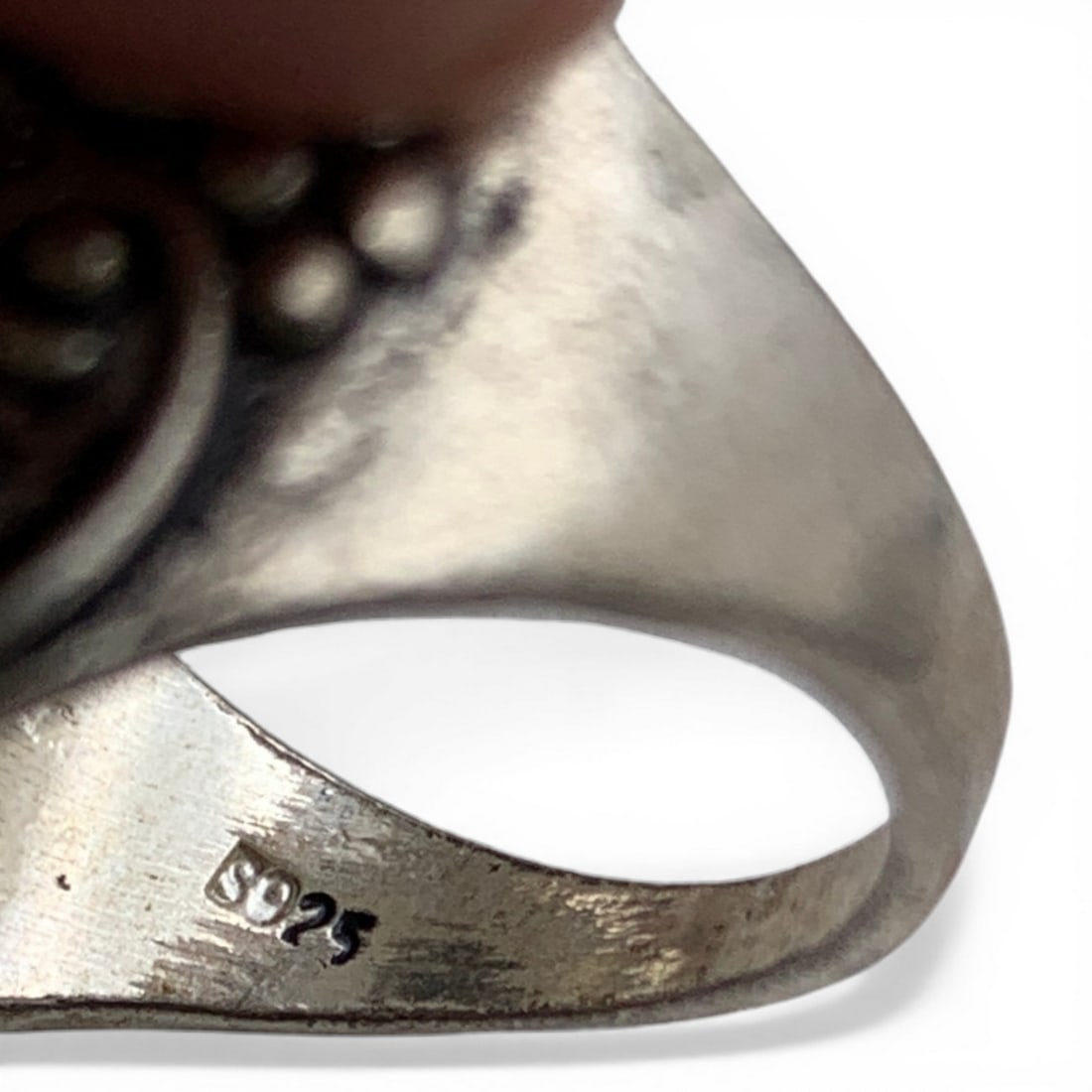 Sterling Silver & Abalone Ring - 6