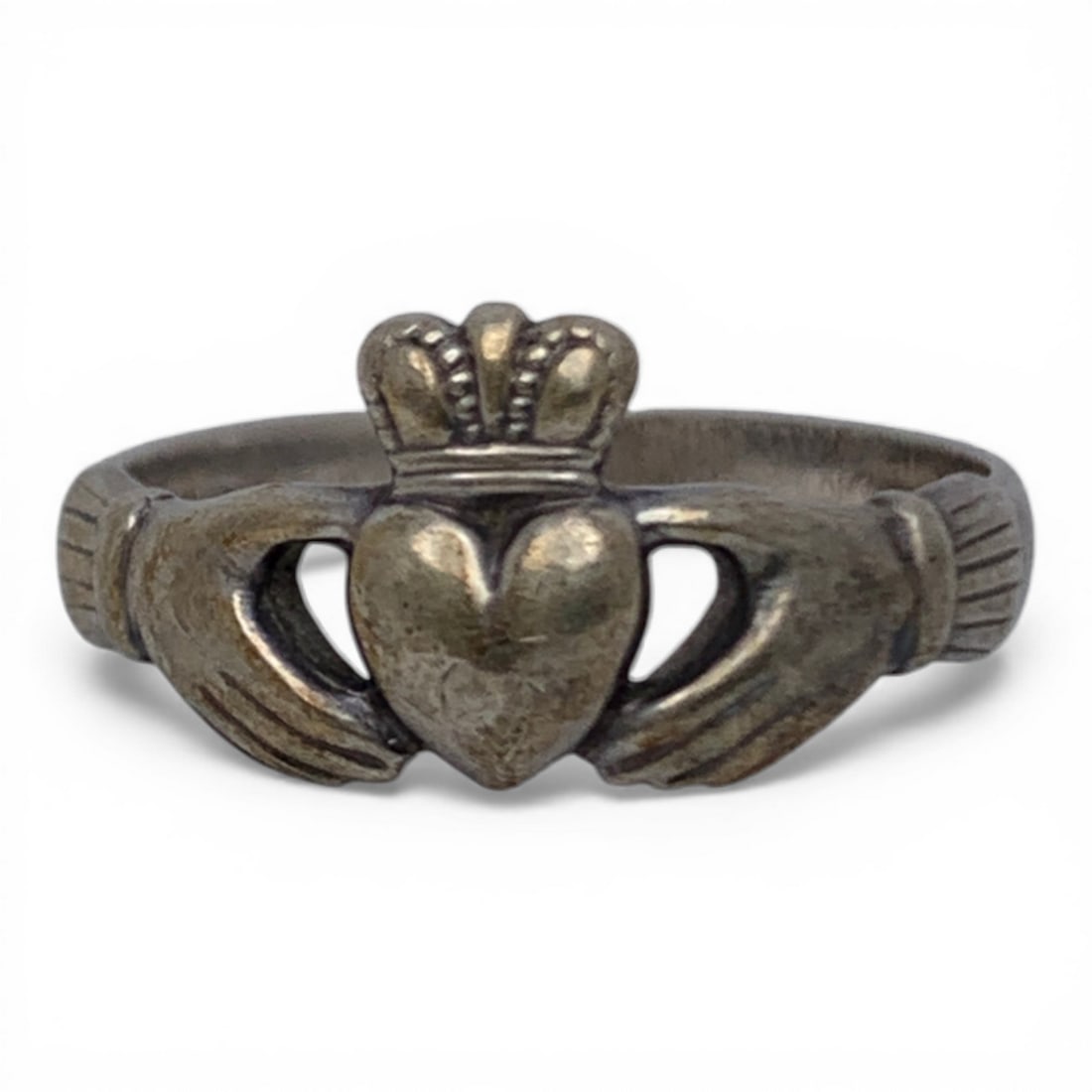 Sterling Silver Claddagh Ring: Marked 925 - Size 6.25 - 2.2 Grams