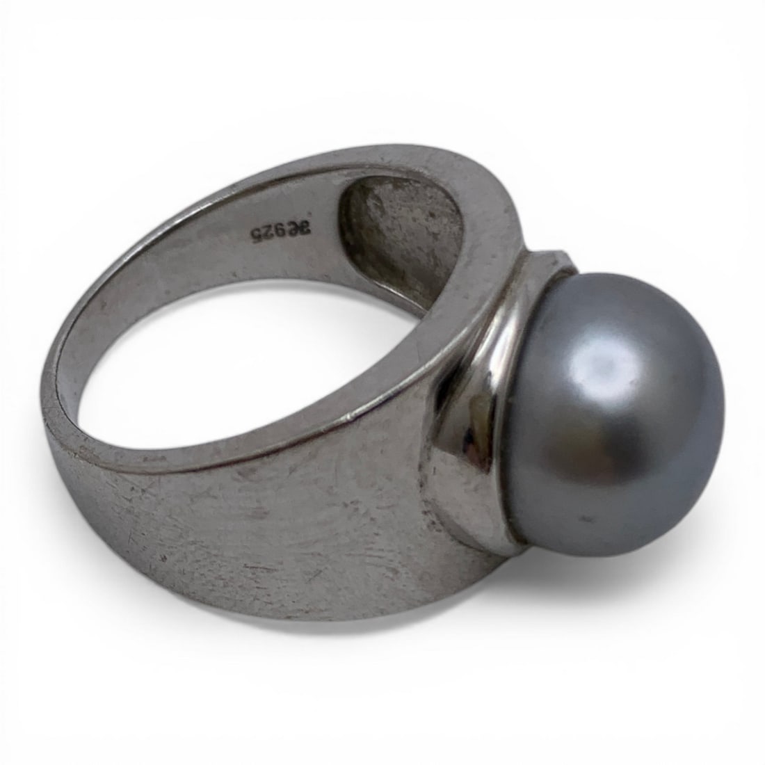 Sterling Silver & Pearl Ring - 4