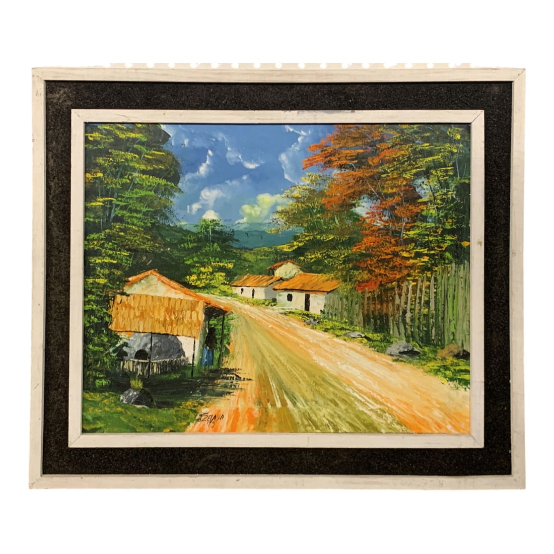 J. Zelya '79 Oil On Canvas Landscape: Signed Lower Left: J. Zelaya '79. Framed: 18.5" X.15.5"