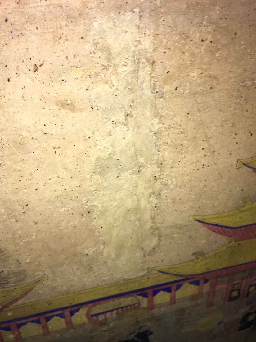 Oriental Hand Painted Two Part Folding Screen - 5