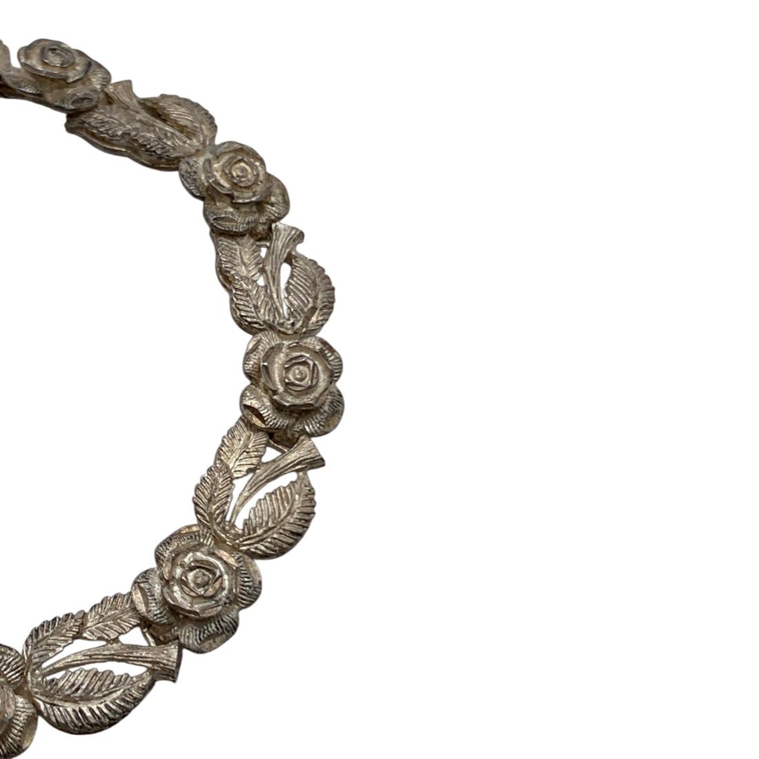 Sterling Silver Rose Design Bracelet - 2