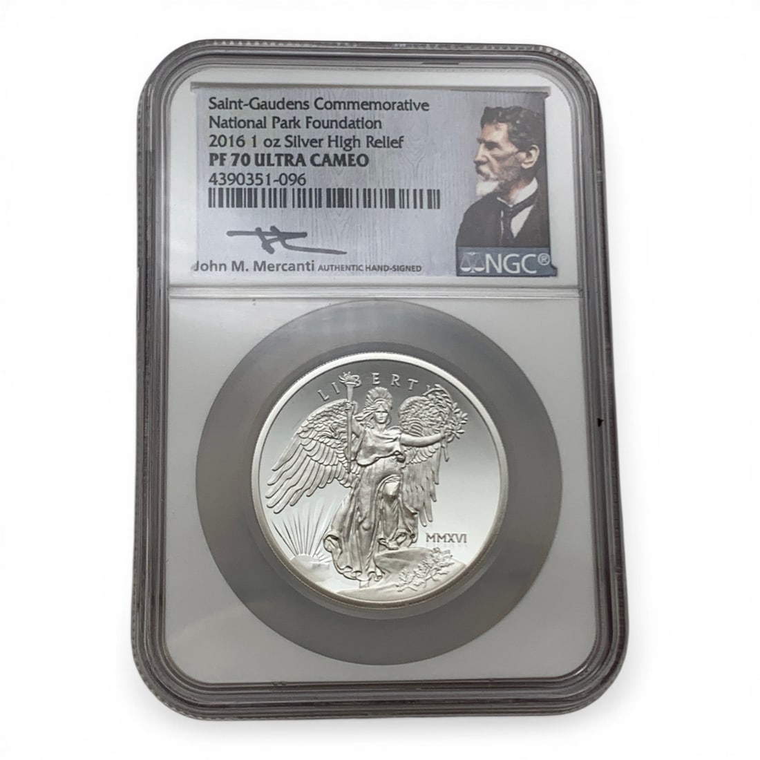 2016 1oz. Silver Saint- Gaudens Commemorative Coin: Saint- Gaudens Commemorative National Park Foundationm Pf 70 Ultra CameoIn Ngc Graded Case