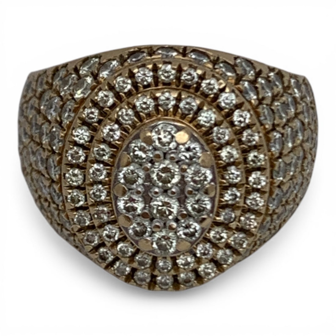 10k Yellow Gold & Diamond Ring: Marked 10k - Size 10 - 8.6 DwtGemstones Tested With Presidium Gem Tester Il - Berners Does Not Guarantee Authenticity Of Gemstones