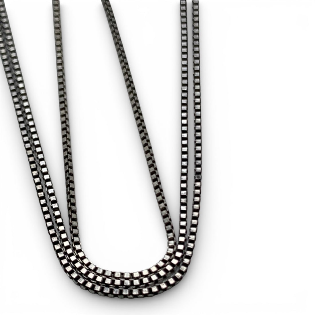 Sterling Silver Box Chain Necklace - 2