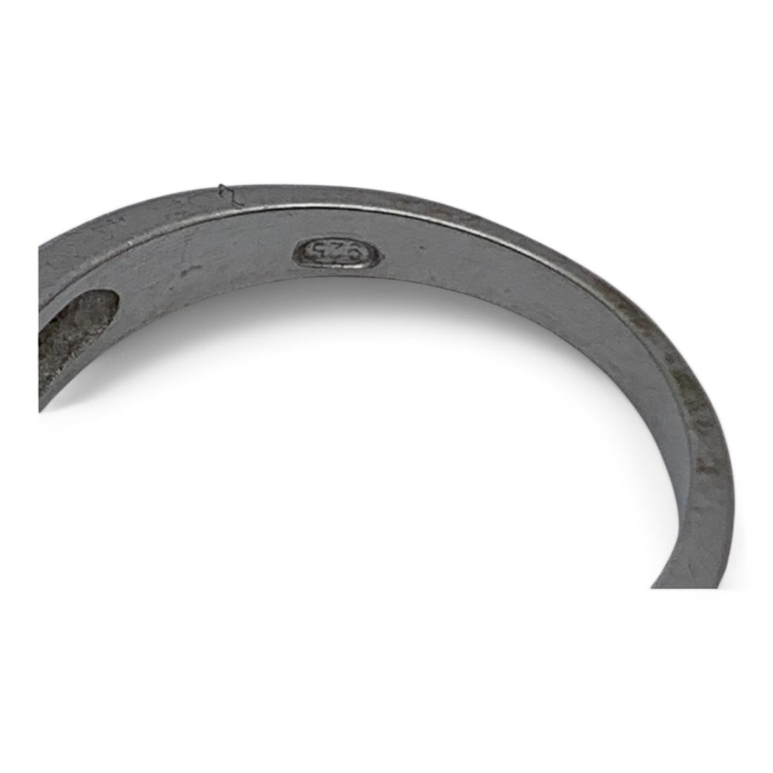 Sterling Silver Ring W Clear Stones - 7