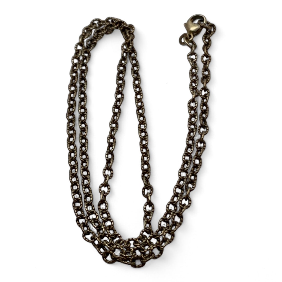 Sterling Silver Gold Tone Necklace: Marked 925 - 18" Long - 4.2 Grams