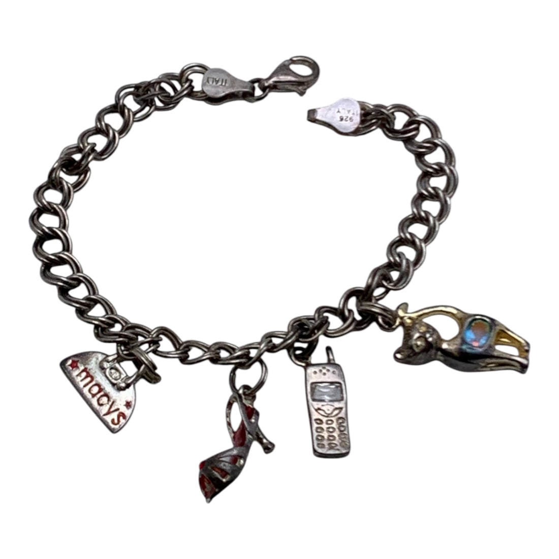 Sterling Silver Charm Bracelet - 5