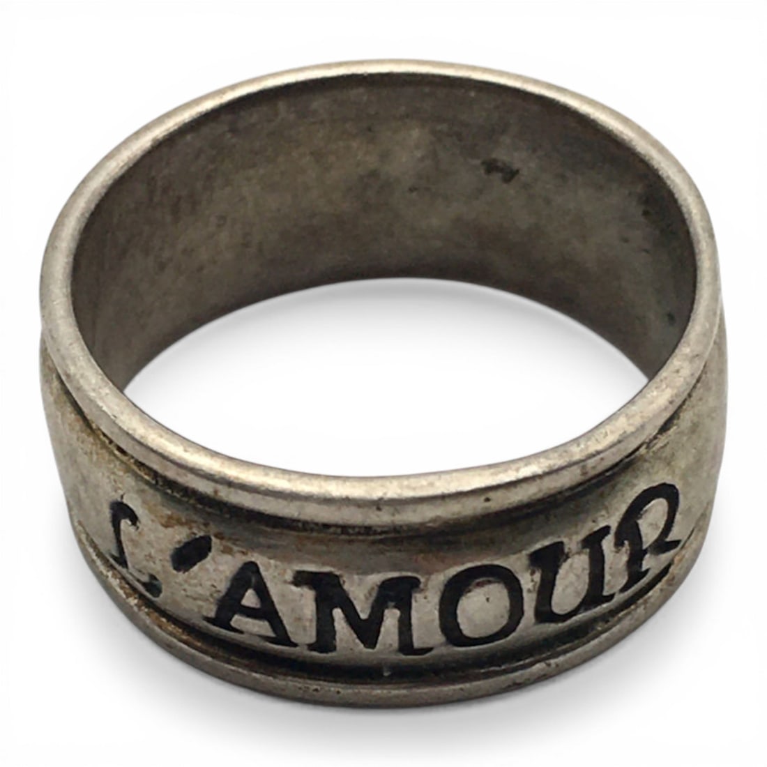 Sterling Silver "love" Ring - 3