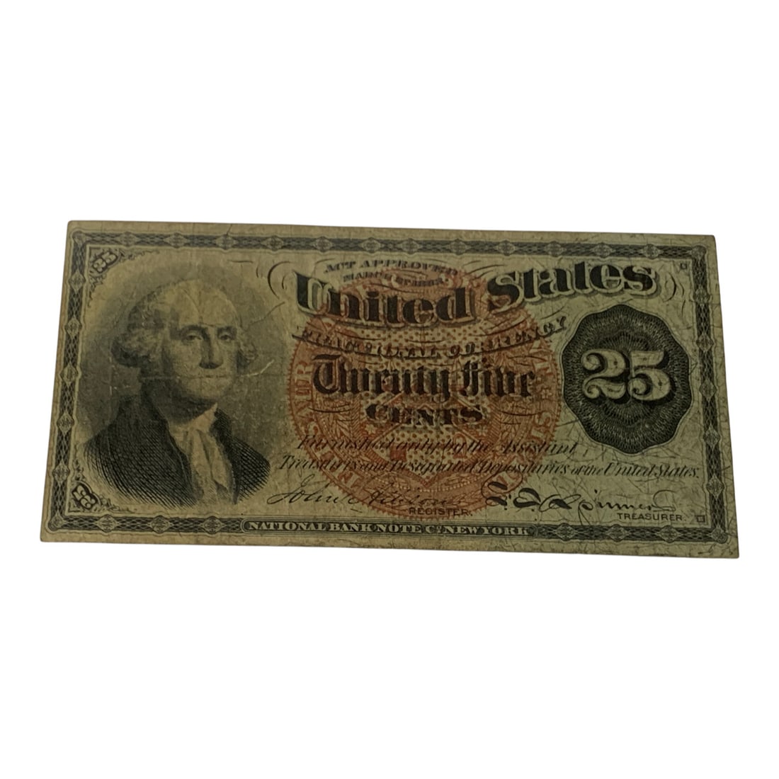 25 Cents Fractional Currency, 4th Issue: F # 1307See Photos