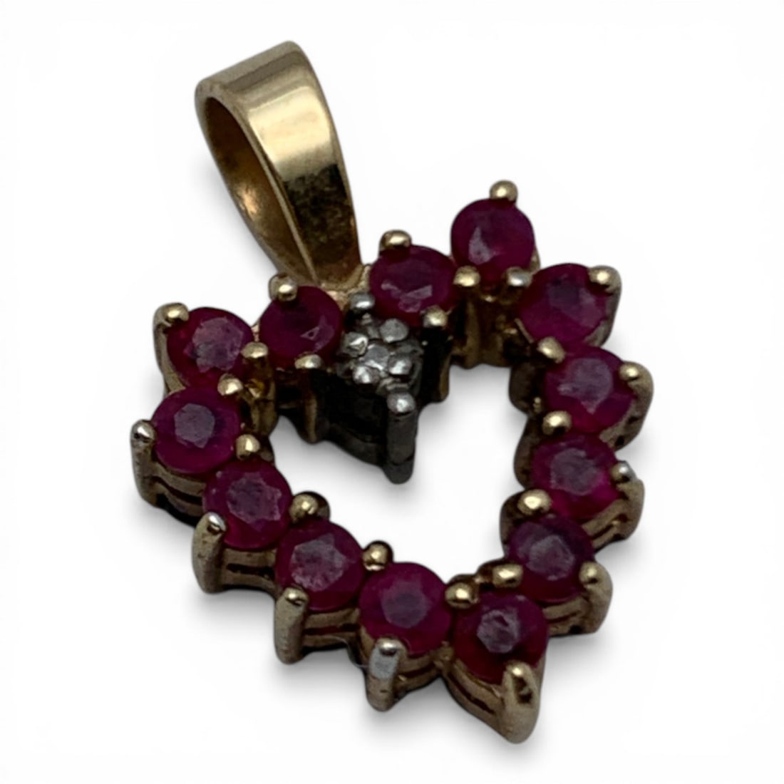 14k Yellow Gold Ruby & Sapphire Reversible Pendant (1 of 3)